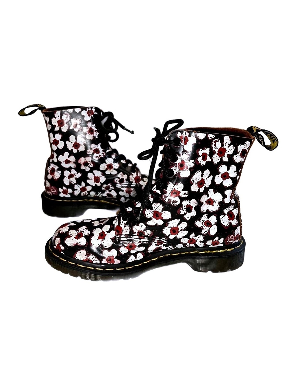Dr. Martens 1460 Pascal Pansy Fayre Floral Boots Size 7 - Picture 3 of 6
